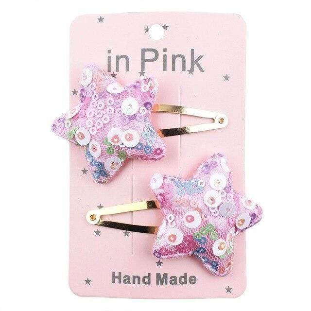 67Color 2PCS/Set Lovely Children's Series Hair Clips Sequins Barrettes Alloy Pins Grips Accessories For Girls HeadWear JadeMoghul Inc. 