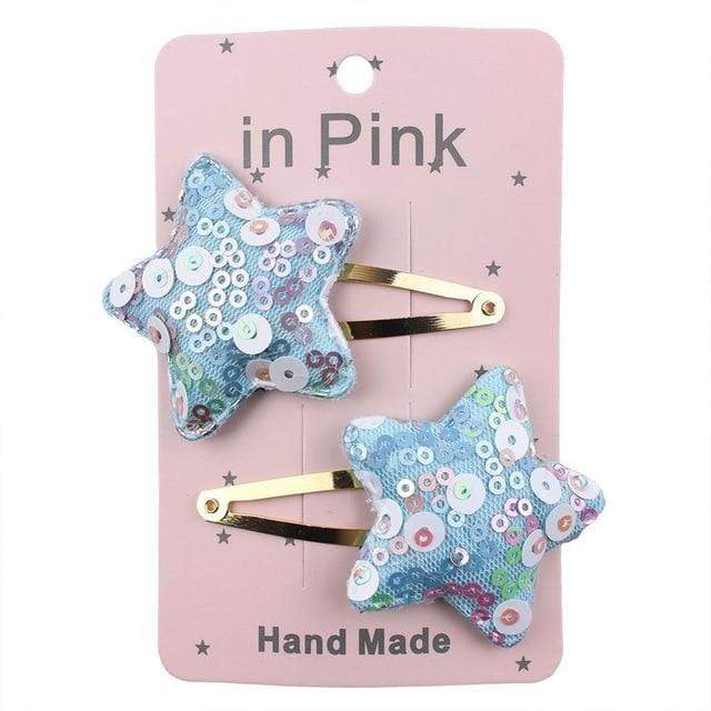 67Color 2PCS/Set Lovely Children's Series Hair Clips Sequins Barrettes Alloy Pins Grips Accessories For Girls HeadWear JadeMoghul Inc. 