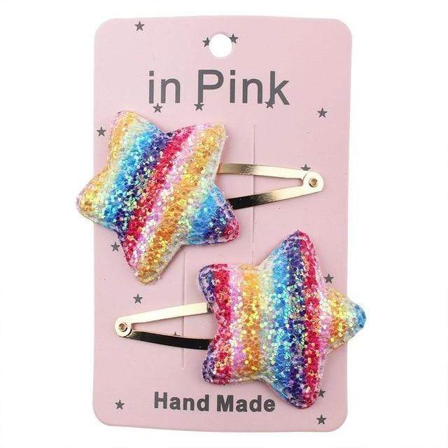 67Color 2PCS/Set Lovely Children's Series Hair Clips Sequins Barrettes Alloy Pins Grips Accessories For Girls HeadWear JadeMoghul Inc. 