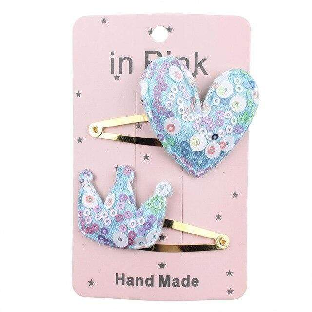 67Color 2PCS/Set Lovely Children's Series Hair Clips Sequins Barrettes Alloy Pins Grips Accessories For Girls HeadWear JadeMoghul Inc. 