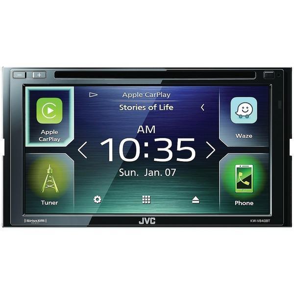 6.8" Double-DIN In-Dash DVD Receiver with Bluetooth(R), Apple CarPlay(TM), Android(TM) Auto, WebLink(R) & SiriusXM(R) Ready-Receivers & Accessories-JadeMoghul Inc.