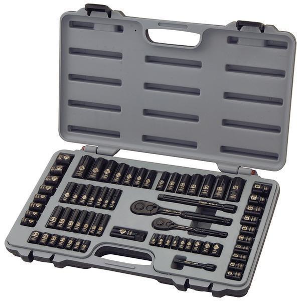 69-Piece Black Chrome Mechanics Tool Set-Hand Tools & Accessories-JadeMoghul Inc.