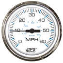 Faria Chesapeake White SS 4" Studded Speedometer - 60MPH (GPS) [33839]