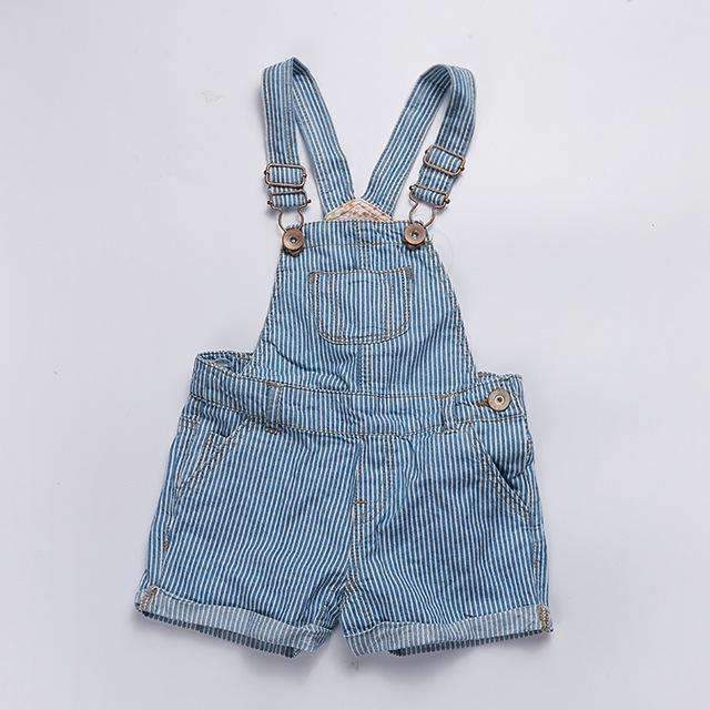6M-36M Baby Overalls 2016 Brand Summer Baby Denim pants Blue Cowboys jumpsuits for kids shorts overall pants for girls and boys-Blue-6M-JadeMoghul Inc.