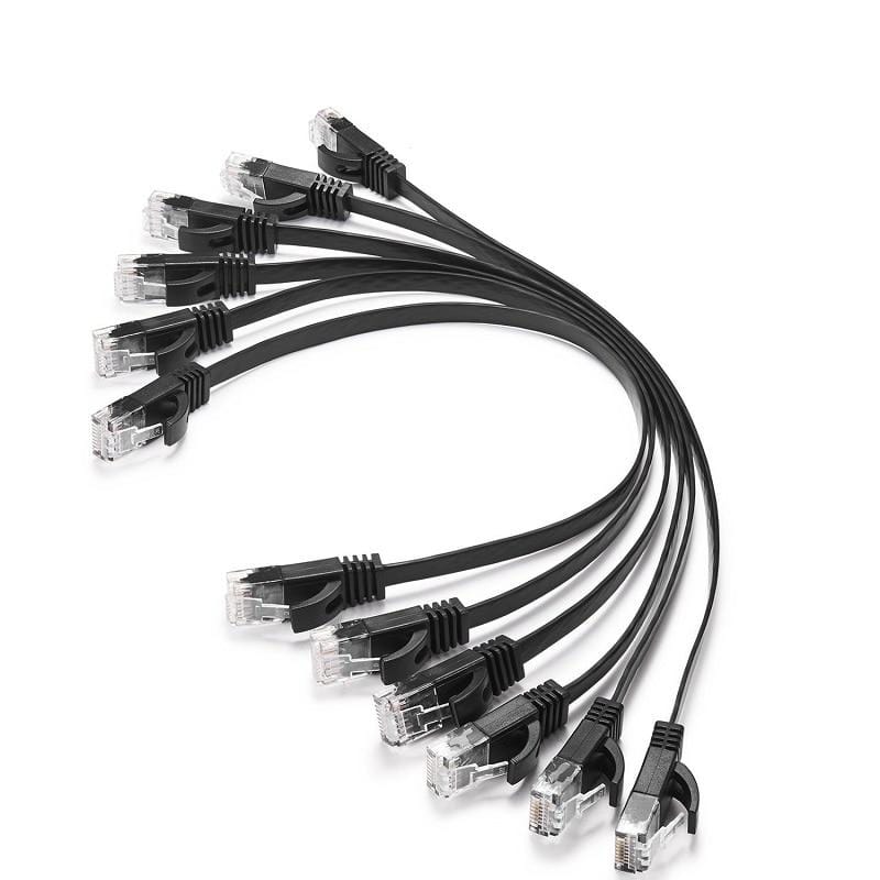 6pack 15cm 50cm 1m 2m3m5m10m 30m 98FT cable CAT6 Flat UTP Ethernet Network Cable RJ45 Patch LAN cable black/ blue / white color AExp
