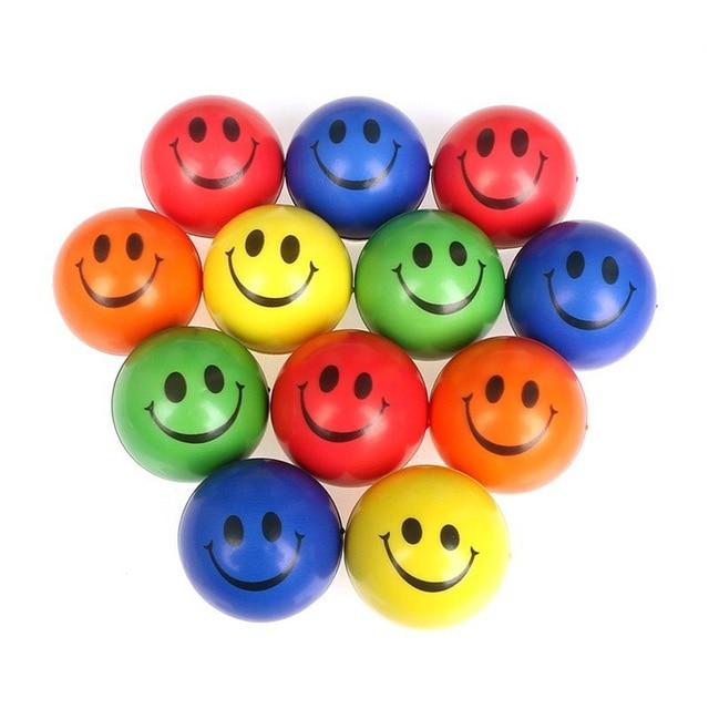6pcs 6.3cm Stress Balls Grimace Smiley Laugh Face Soft Foam PU Squeeze Squishy Balls Toys for Kids Children Adults JadeMoghul Inc. 