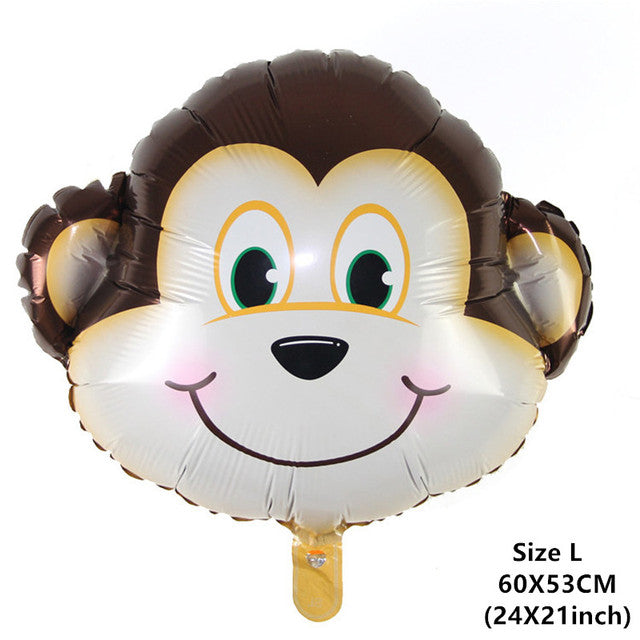 6pcs Safari Party Theme Animal Ballons Jungle Party Zoo Helium Foil Air Balloon Kids Birthday Party Decorations Baloon Kit Balon