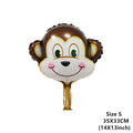 6pcs Safari Party Theme Animal Ballons Jungle Party Zoo Helium Foil Air Balloon Kids Birthday Party Decorations Baloon Kit Balon
