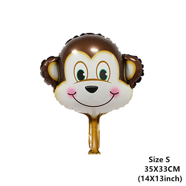 6pcs Safari Party Theme Animal Ballons Jungle Party Zoo Helium Foil Air Balloon Kids Birthday Party Decorations Baloon Kit Balon
