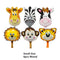 6pcs Safari Party Theme Animal Ballons Jungle Party Zoo Helium Foil Air Balloon Kids Birthday Party Decorations Baloon Kit Balon