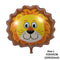 6pcs Safari Party Theme Animal Ballons Jungle Party Zoo Helium Foil Air Balloon Kids Birthday Party Decorations Baloon Kit Balon