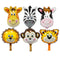 6pcs Safari Party Theme Animal Ballons Jungle Party Zoo Helium Foil Air Balloon Kids Birthday Party Decorations Baloon Kit Balon