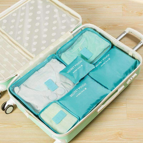 6pcs In One Set travel Bag Cosmetic Toiletry Makeup Bags And Cases Kosmetiktasche Organisateur De Sac A Main Organizador Bolso-dark blue-JadeMoghul Inc.