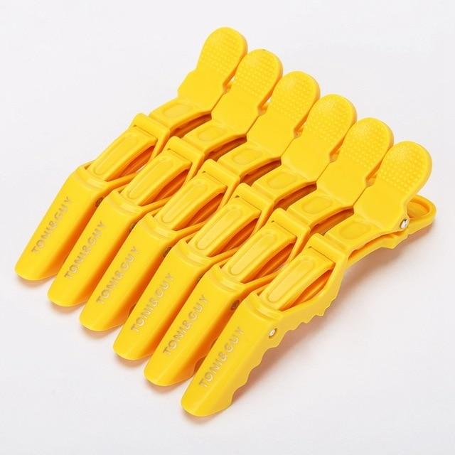 6pcs/lot Plastic Hair Clip Hairdressing Clamps Claw Hair Section Clips Grip Cutting Barbers For Salon Hair Styling Accessories AExp