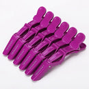 6pcs/lot Plastic Hair Clip Hairdressing Clamps Claw Hair Section Clips Grip Cutting Barbers For Salon Hair Styling Accessories AExp