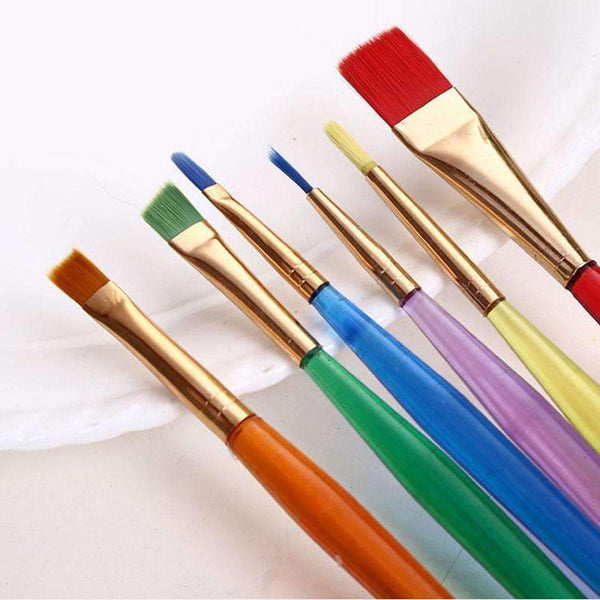 6Pcs/set colorful brush drawing pens painting tool set for children's creativity toys for kids play brush pen learning tool--JadeMoghul Inc.