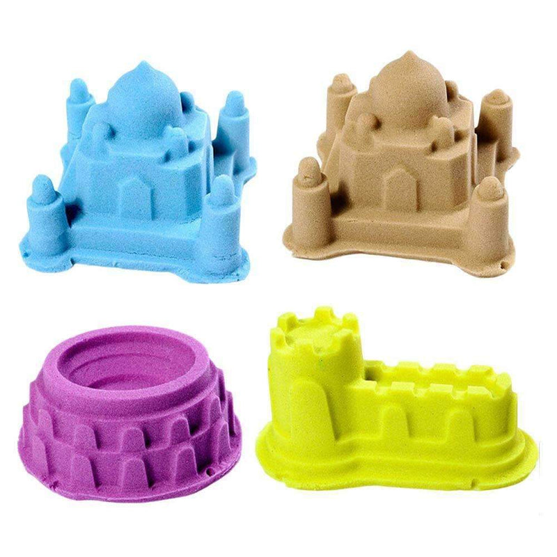 6Pcs/Set Portable Castle Sand Clay Novelty Beach Toys Model Clay For Moving Magic Sand--JadeMoghul Inc.
