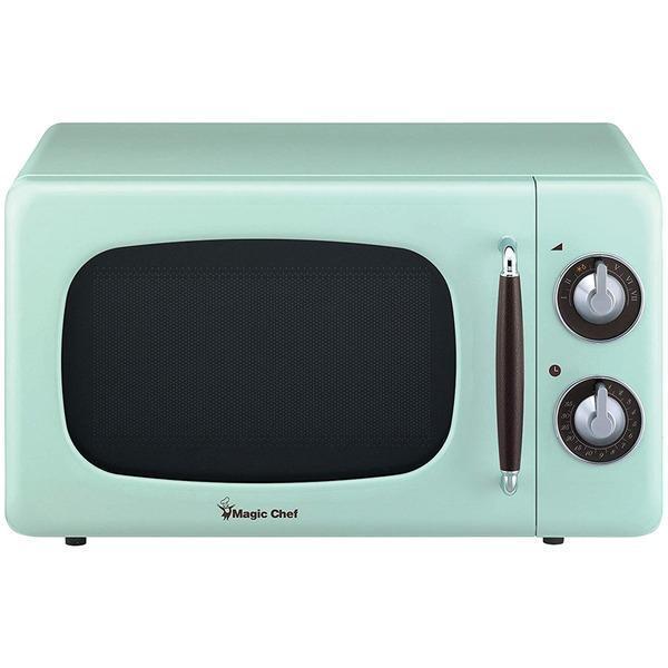 .7 Cubic -ft 700-Watt Retro Microwave (Mint Green)-Small Appliances & Accessories-JadeMoghul Inc.