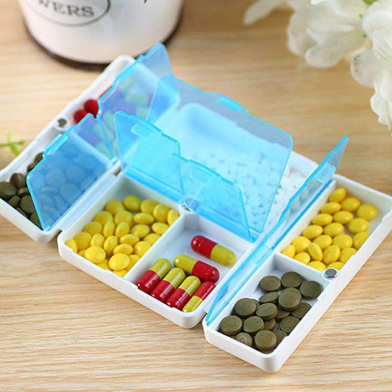 7 days/Week Holder Pill Box Medicine Case Mini Plastic Foldable Cary-on Pill Container Drug Tablet Storage Travel Case--JadeMoghul Inc.