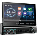 7" Incite Single-DIN In-Dash Motorized LCD Touchscreen DVD Receiver with Detachable Face & Bluetooth(R)-Receivers & Accessories-JadeMoghul Inc.
