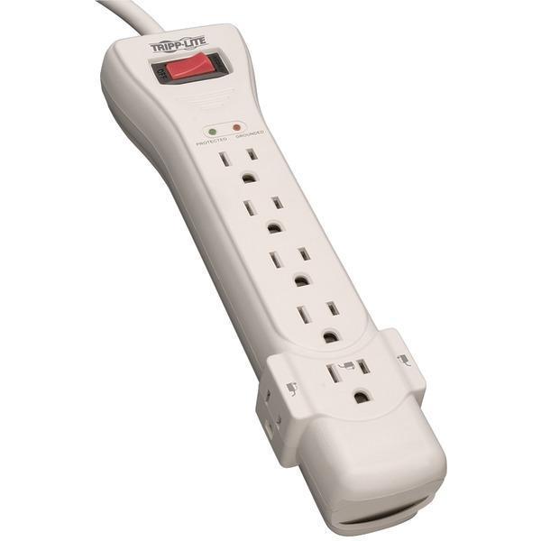 7-Outlet Surge Protector (Basic protection; 7ft Cord)-Surge Protectors-JadeMoghul Inc.