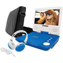 7" Swivel-Screen Portable DVD Player Bundle (Blue)-DVD Players & Recorders-JadeMoghul Inc.