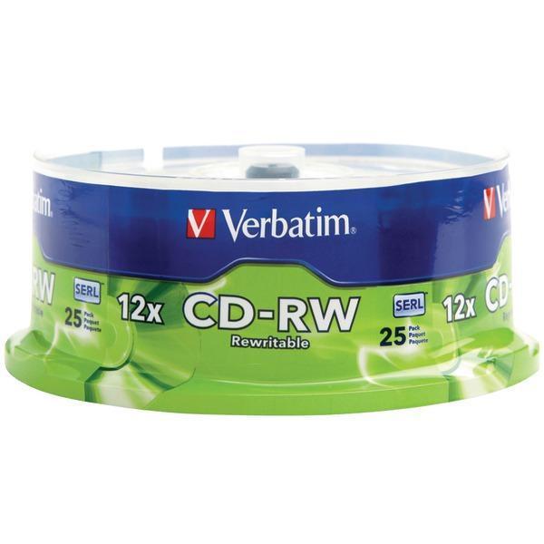700MB 80-Minute 4x-12x High-Speed CD-RWs, 25-ct Spindle-Recordable Discs-JadeMoghul Inc.