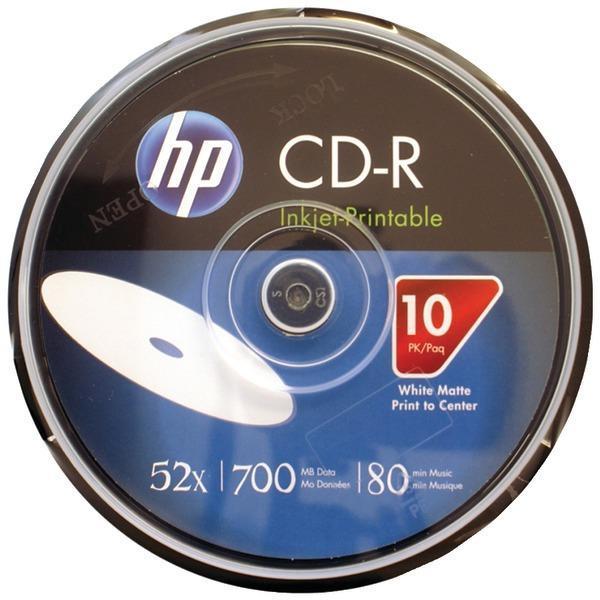 700MB 80-Minute 52x Printable CD-Rs, 10-ct Spindle-Recordable Discs-JadeMoghul Inc.