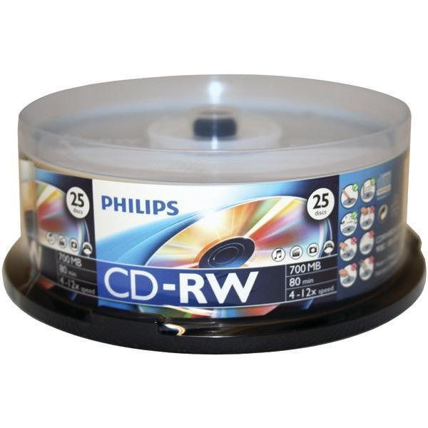 700MB 80-Minute CD-RWs, 25-ct Spindle-Recordable Discs-JadeMoghul Inc.
