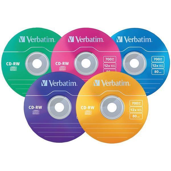 700MB DataLifePlus(R) CD-RWs with Color-Branded Surface, 20-ct Slim Cases-Recordable Discs-JadeMoghul Inc.