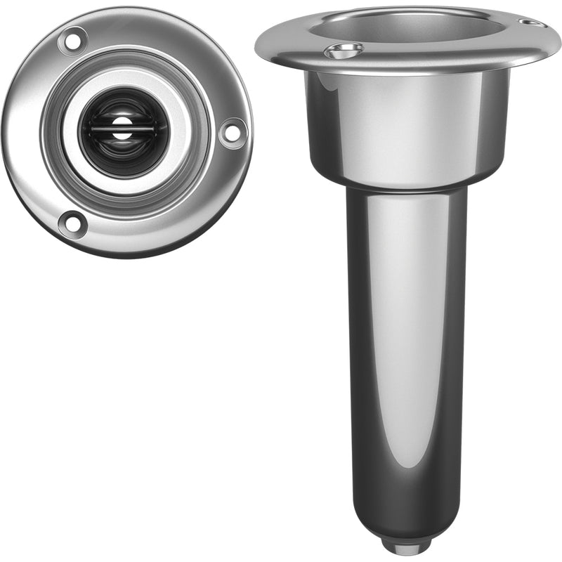 Mate Series Stainless Steel 0 Rod  Cup Holder - Drain - Round Top [C1000D]