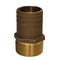 GROCO 1" NPT x 1-1/8" Bronze Full Flow Pipe to Hose Straight Fitting [FF-1125]