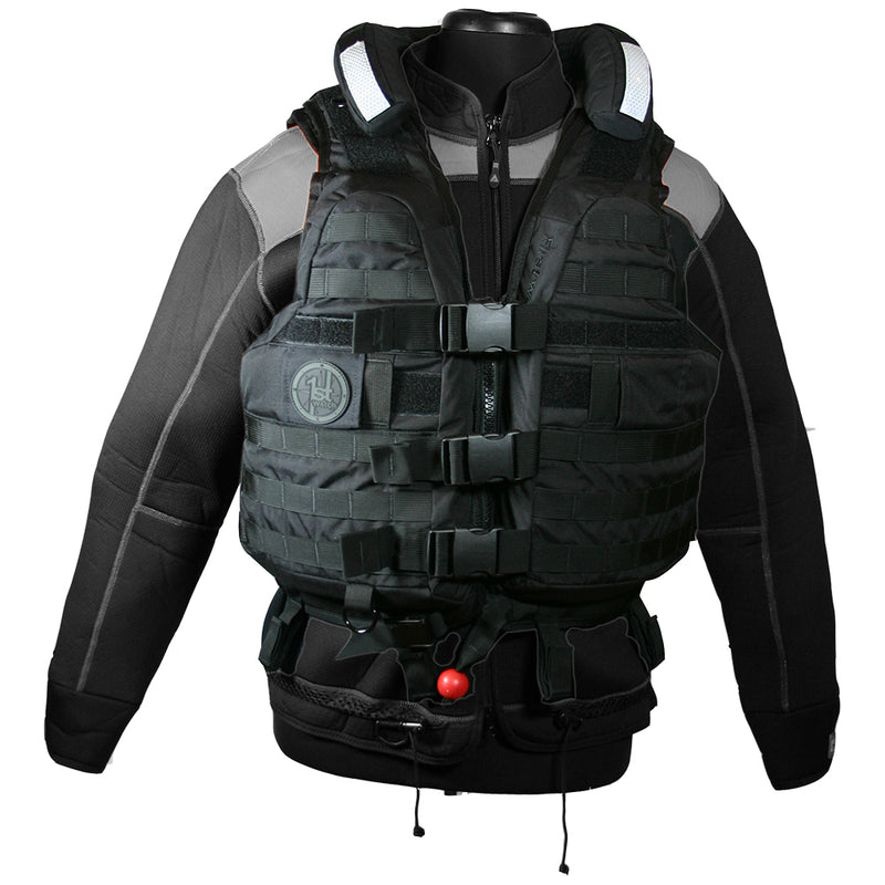 First Watch HBV-100 High Buoyancy Tactical Vest - Black - Medium to XL [HBV-100-BK-M-XL]