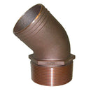 GROCO 3" NPT Bronze 45 Degree Pipe to 3" Hose [PTHD-3000]