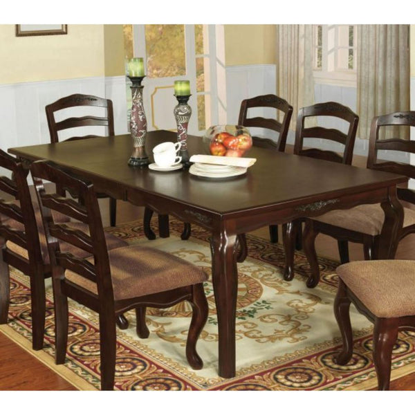 78" Dining Table, Dark Walnut Brown-Dining Tables-Brown-Wood-JadeMoghul Inc.