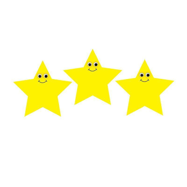 7IN HAPPY YELLOW STAR DIECUT ACCENT-Arts & Crafts-JadeMoghul Inc.