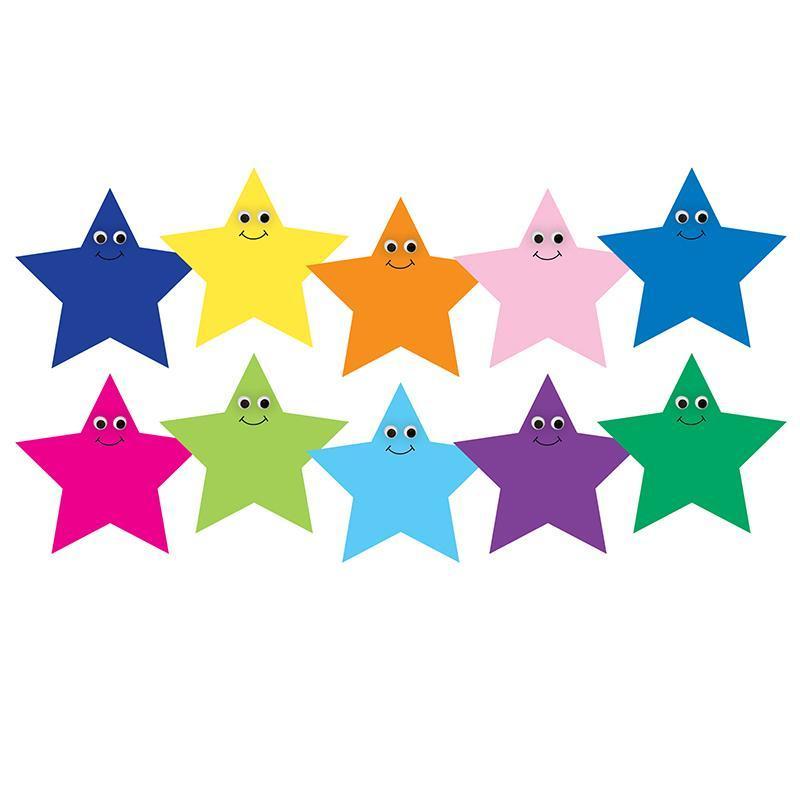 7IN MULTICOLOR HAPPY STARS DIE CUT-Arts & Crafts-JadeMoghul Inc.