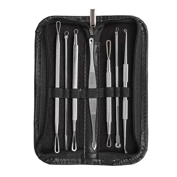 7Pcs Premium Blackhead Acne Comedone Pimple Blemish Extractor Remover Tool Kit Set--JadeMoghul Inc.