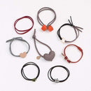 8/9/12/16/25PCS Pure and Fresh Sweet starry sky Series Maiden Elastic Hair Bands Ribbon Flowers Pentagram Rabbit ears Hair Clips AExp