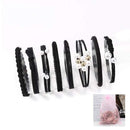 8/9/12/16/25PCS Pure and Fresh Sweet starry sky Series Maiden Elastic Hair Bands Ribbon Flowers Pentagram Rabbit ears Hair Clips AExp