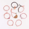 8/9/12/16/25PCS Pure and Fresh Sweet starry sky Series Maiden Elastic Hair Bands Ribbon Flowers Pentagram Rabbit ears Hair Clips AExp