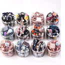 8/9/12/16/25PCS Pure and Fresh Sweet starry sky Series Maiden Elastic Hair Bands Ribbon Flowers Pentagram Rabbit ears Hair Clips AExp