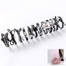 8/9/12/16/25PCS Pure and Fresh Sweet starry sky Series Maiden Elastic Hair Bands Ribbon Flowers Pentagram Rabbit ears Hair Clips AExp