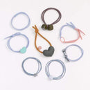 8/9/12/16/25PCS Pure and Fresh Sweet starry sky Series Maiden Elastic Hair Bands Ribbon Flowers Pentagram Rabbit ears Hair Clips AExp