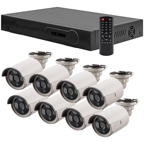 8-Channel 1TB NVR with Eight 2.0-Megapixel PoE Bullet Cameras-Surveillance Systems-JadeMoghul Inc.