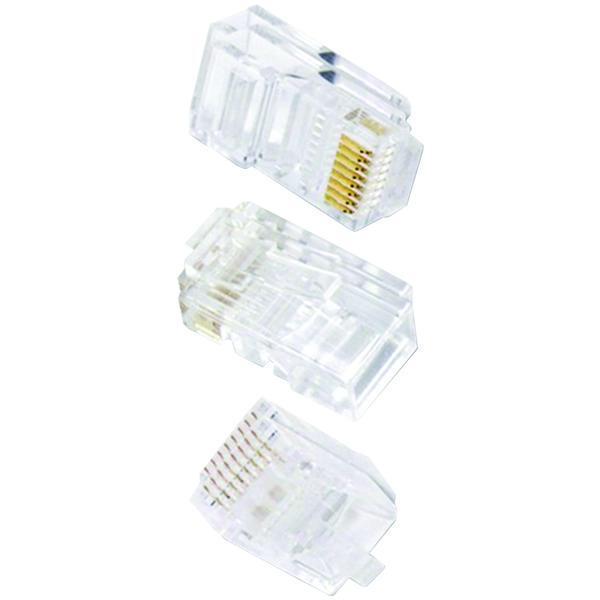 8-Pin CAT-6 Crimp Connector, 50 pk-Cables, Connectors & Accessories-JadeMoghul Inc.