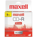80-Minute Music CD-Rs (5 pk)-Recordable Discs-JadeMoghul Inc.