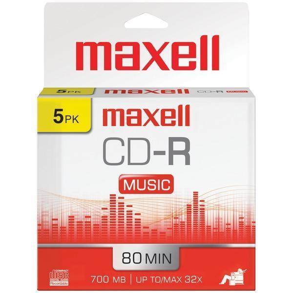 80-Minute Music CD-Rs (5 pk)-Recordable Discs-JadeMoghul Inc.