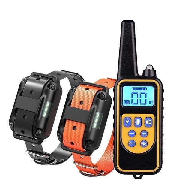 800m Electric Dog Training Collar Pet Remote Control Waterproof Rechargeable with LCD Display for All Size Shock Vibration Sound AExp