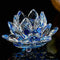80mm Quartz Crystal Lotus Flower Crafts Glass Paperweight Fengshui Ornaments Figurines Home Wedding Party Decor Gifts Souvenir-blue-80mm-JadeMoghul Inc.